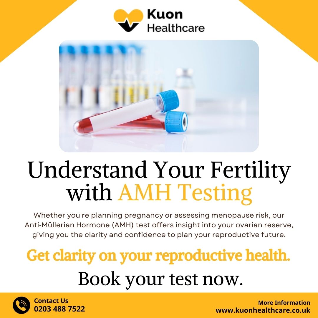 KuonHealthcare's tweet image. Understand Your Fertility with AMH Testing 

Whether you're planning pregnancy or assessing menopause risk, our AMH test offers insight into your ovarian reserve, giving you the clarity and confidence to plan your reproductive future. 

#AMHTest #WomensHealth #PregnancyPlanning