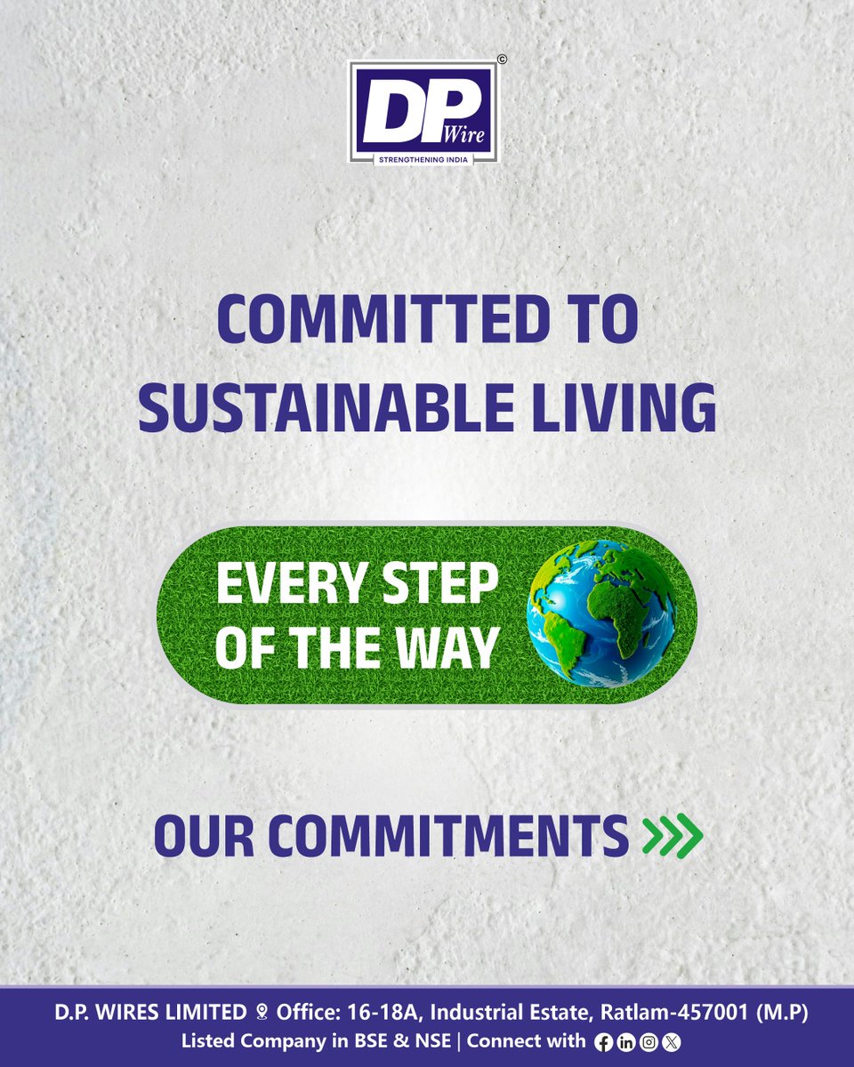 DPwiresltd's tweet image. DP Wires is not just building industries, but also protecting the planet with eco-friendly practices.
.
Website: dpwires.co.in
.
.
#DPWires #LRPCStrands #strenght #Engineering #india