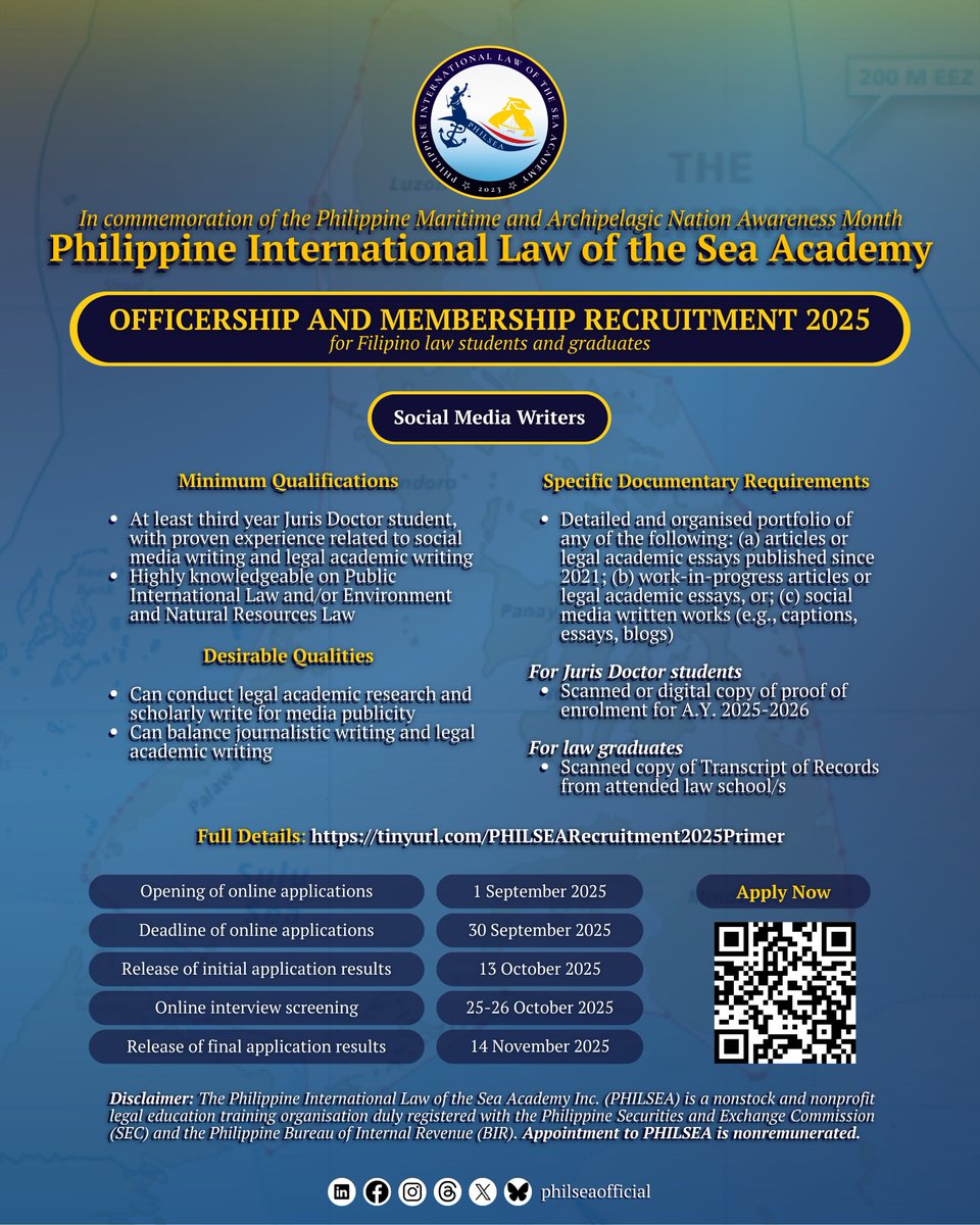 Philippine International Law of the Sea Academy tweet media