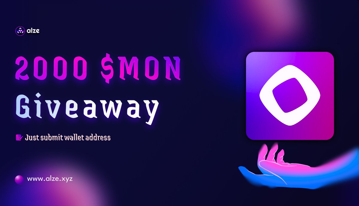 2,000 $Mon Giveaway! 🔥 

⏹️Just fill the form: docs.google.com/forms/d/1vd8QS…

RT &amp; Comment