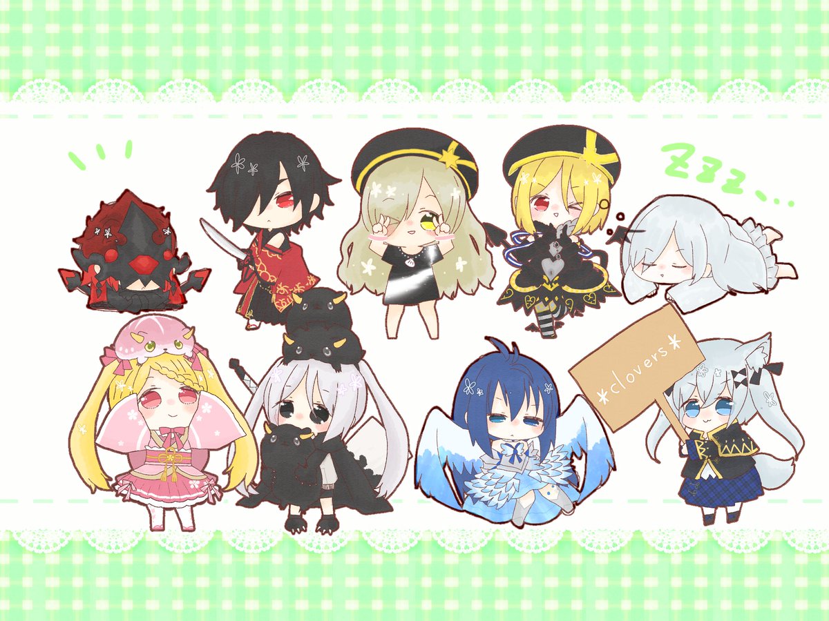 ギルドの体験先でギルメン募集に使う絵を頼まれたのでちまいのいっぱいにしちゃいましたー！いっぱい描いたの久しぶりで楽しかったです〜🍀大変お世話になってます(っ`ᵕ´c)
 #トーラム