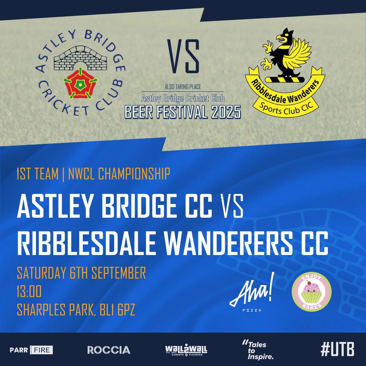 astleybridgecc1's tweet image. ABCC 1XI take on @ribbwanderers 1XI as 2nd entertain 1st at Sharples park from 1pm today

Set to be a great fixture

Our Beer Festival is also taking place and will be open from 2pm-11pm

Aha Pizza &amp;amp; Enjoy Bakes serving food 

#UTB #ABCC #Cricket #BEERFEST