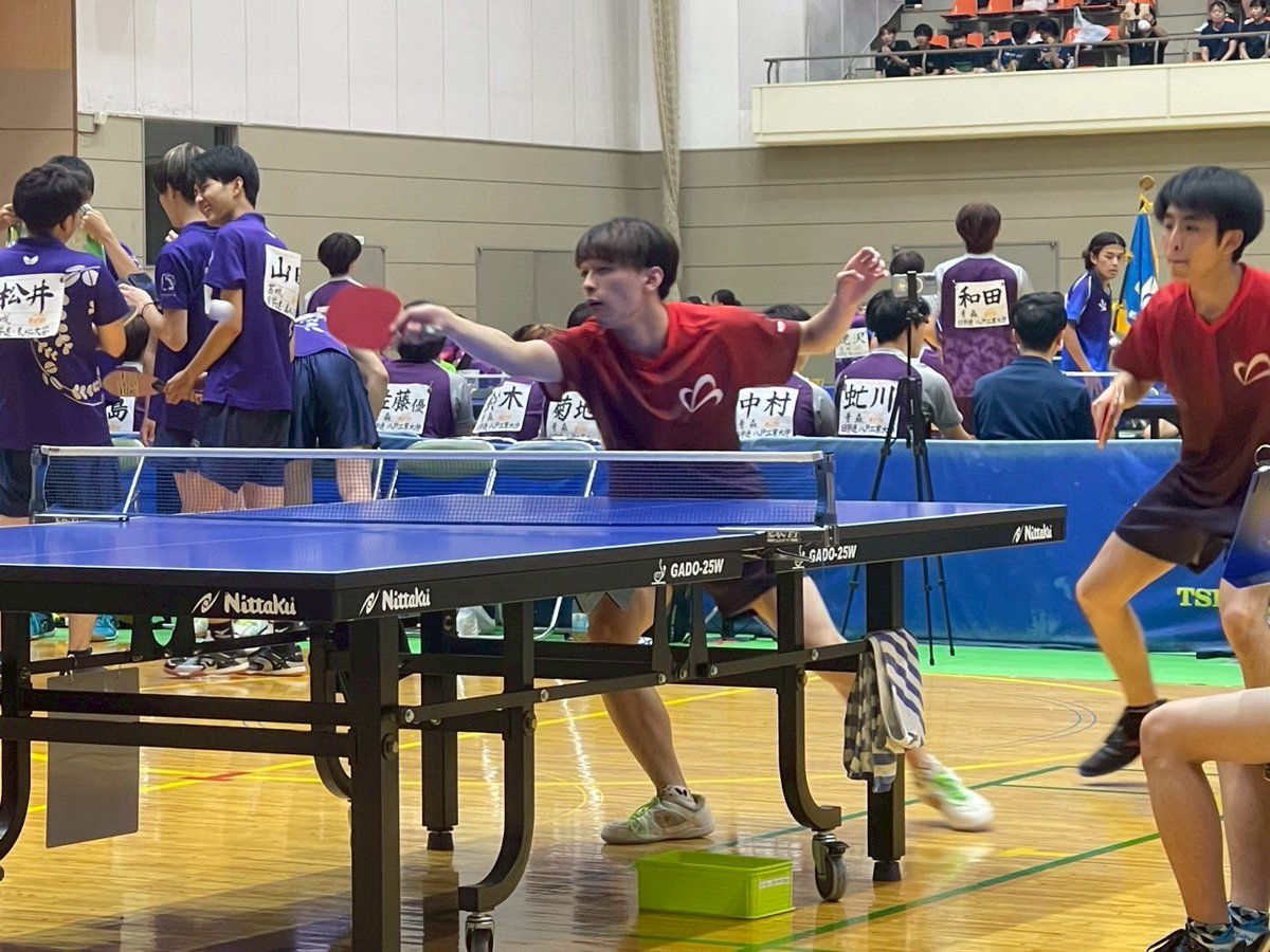 yuttc1's tweet photo. 【令和7年度東北学生秋季リーグ・全日学予選】
9月1日〜9月3日に、名取市民体育館にて上記大会が開催されました！

主な結果↓
【男子団体】
II部リーグ　2勝3敗　4位(II部残留)
【男子ダブルス】
4回戦　川田・遠藤
3回戦　久米・紺野
【男子シングルス】
4回戦　川田、紺野
3回戦　佐藤(優)、武山 https://t.co/HlzKs12hqd
