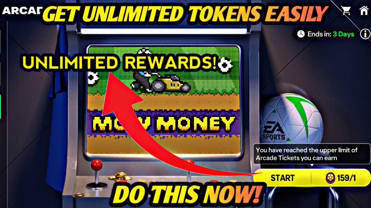 How to earn unlimited mow money tokens to get unlimited resources in FC Mobile
Special thanks to <a href="/Celestial_fc10/">Celestial_fc</a> for showing a very simple way
Check it out here:
youtu.be/bIwtLdhFtcQ?si…

#fcmobile 
#fcmobile25
#fcmobile26