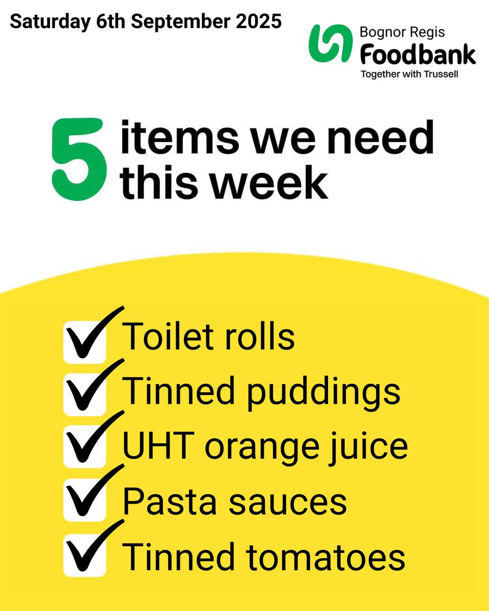 Download the fantastic, FREE "Bank The Food" app to be notified of items that we need when you are near a donation point. bankthefood.org
#foodbank #donate #bognorregis #bankthefood