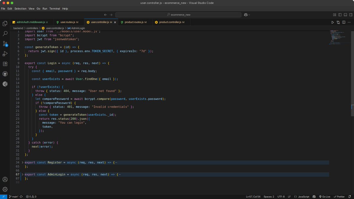 theboringcoder1's tweet image. Day 4 of #100DaysOfCode ๐
Got into the flow with backend dev โก
โ
Completed User routes
โ
Product routes almost done
Really enjoying working on the backend now! ๐ฅ
#MERN #BuildInPublic #BackendDev
