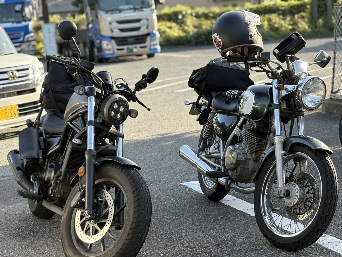 今日は男2人で石川まで1泊ツーリング( ◜ᴗ◝)
この時間なったらだいぶ涼しい✨