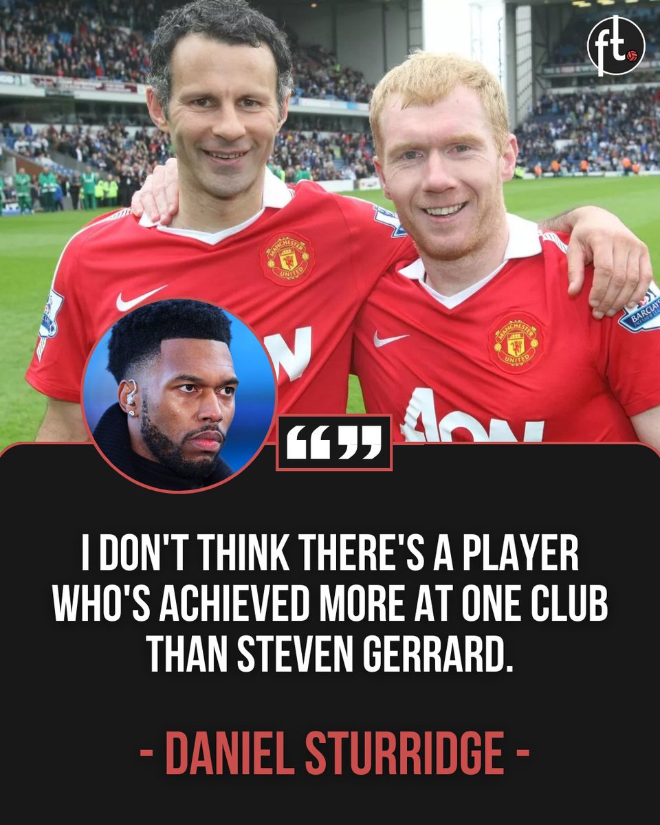 Footballtweet's tweet image. 🗣️ Daniel Sturridge: "I don't think there's a player that achieved more at one club than Steven Gerrard." 🤔