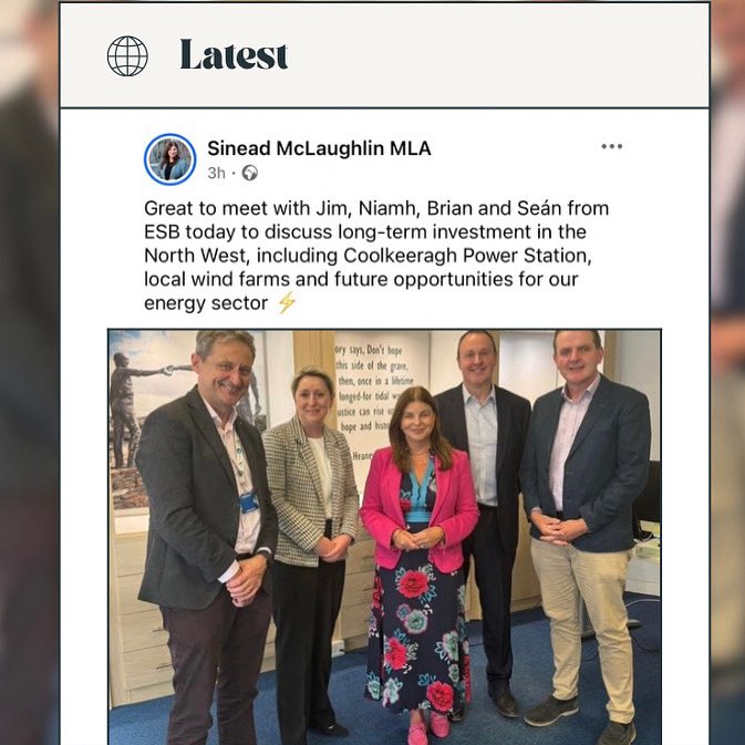 Well <a href="/SineadMcL4Foyle/">Sinéad McLaughlin MLA</a> that’s one way of leeching votes for the SDLP in rural Derry and Tyrone yet again. Good luck with that to Daniel McCrossan, Patsy McGlone and Cara Hunter…. Windfarms, toxic mining and data centres. Rural destruction powering a shambolic SDLP economic vision