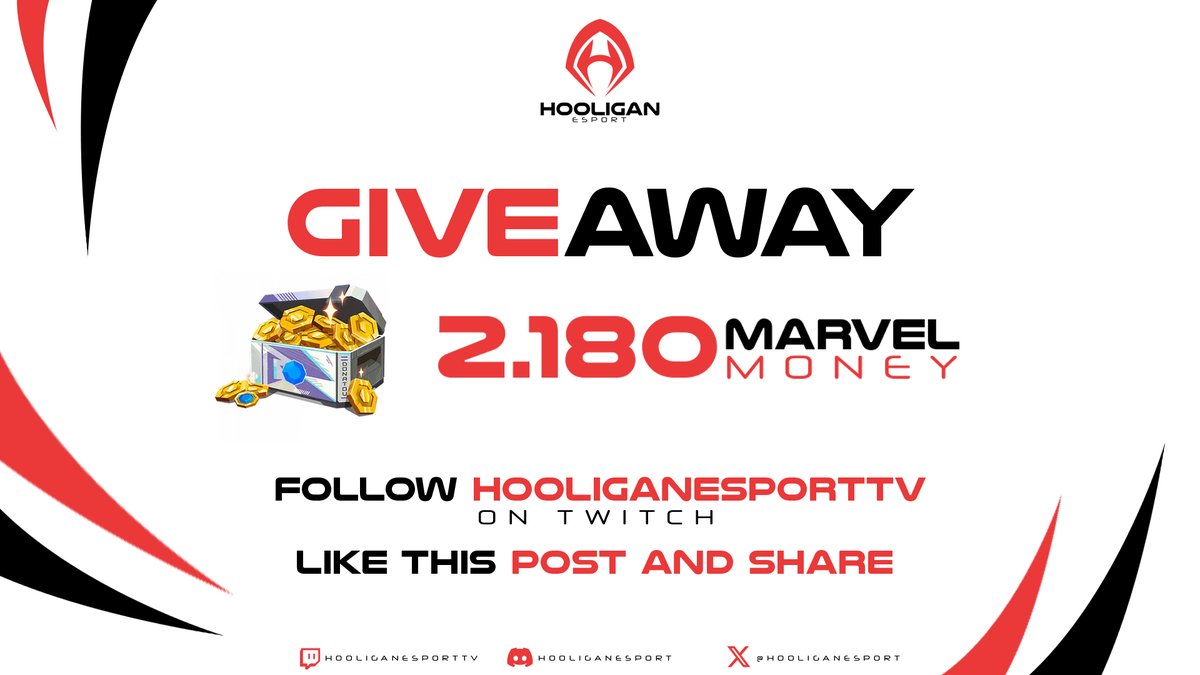HooliganEsport's tweet image. Hey the marvel rivals community, we are launching a giveaway on our dedicated to competition on the game 👋

Find the giveaway here : discord.gg/9cj5gV5t
Meet the requirements and try your luck to win 2,180 coins for Marvel Rivals

End 21 September.

#MarvelRivals #Giveaway