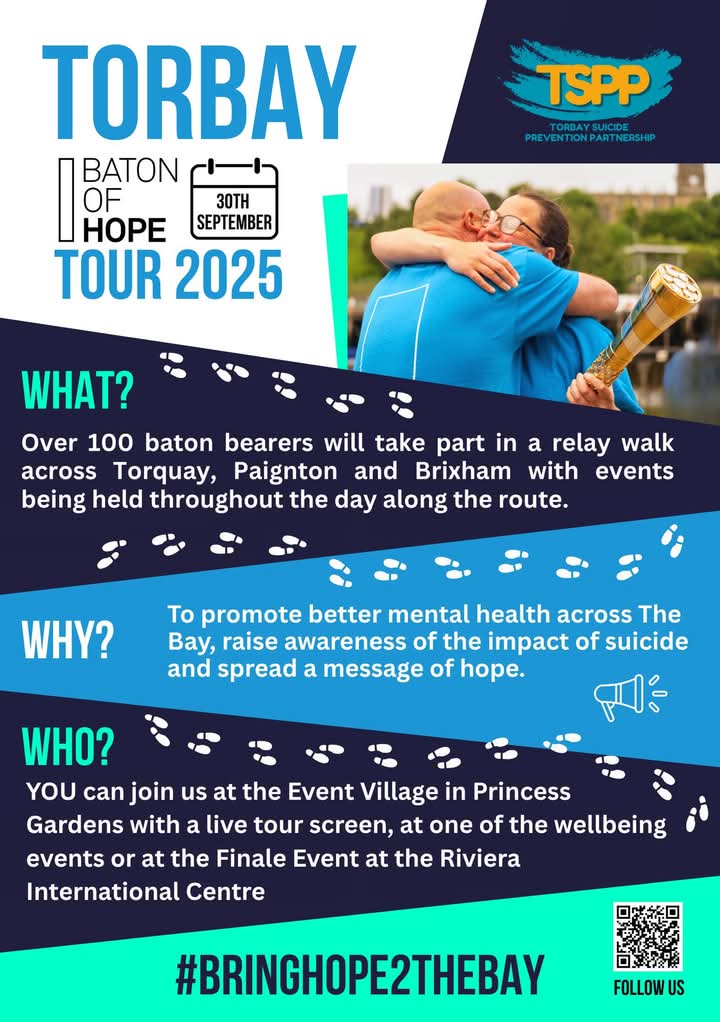 Healthy Minds Torbay (@mindstorbay) on Twitter photo Sept 30th the Baton travels to Torbay! Sept 30th the Baton travels to Torbay!