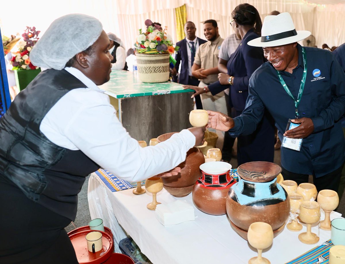 ZimFirstLady's tweet photo. My agro-tourism initiatives were highlighted at the recent Zimbabwe Agricultural Show, emphasizing the impact of my Agric4She programmes on food security and women's empowerment. 

As Patron of Agric4She, I  have brought awareness and working culture in our women to prevent problems caused by laziness, procrastination, rumour mongering, prostitution, GBV, child marriages and ubuntu/unhu cascading down to our children.

Visitors experienced authentic farm life with displays of high-quality crops and traditional foods at Amai Kitchen, showcasing dishes made from ingredients sourced from women farmers.
 
My Angel of Hope mobile hospital provided free health screenings for women, emphasizing the link between health and agriculture. 

As tourism Patron,  I emphasized the promotion of cultural tourism, thus preserving Zimbabwe's heritage. I indicated that tombstones should carry historical records, which include what the past generations consumed, valued, and enjoyed so that future generations can learn.

The Garden of Remembrance of our dear departed lineage gave visitors the opportunity to engage with Zimbabwe's cultural traditions.  

These efforts aligned with the theme “Building Bridges: Connecting Agriculture, Industry, and Community,” thus strengthening community ties and promoting sustainable practices.