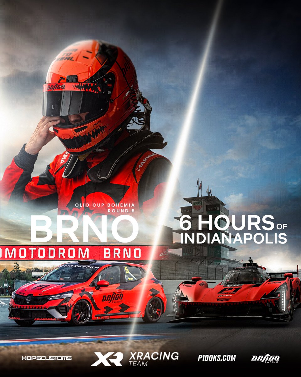 Busy Saturday for both SIM &amp; Real team 🐲

🇨🇿 Clio Cup Bohemia 
•R1: 10:30
•R2: 15:45

🇺🇸 iRacing Special Event – Indy 6hrs 
•Race: 14:30