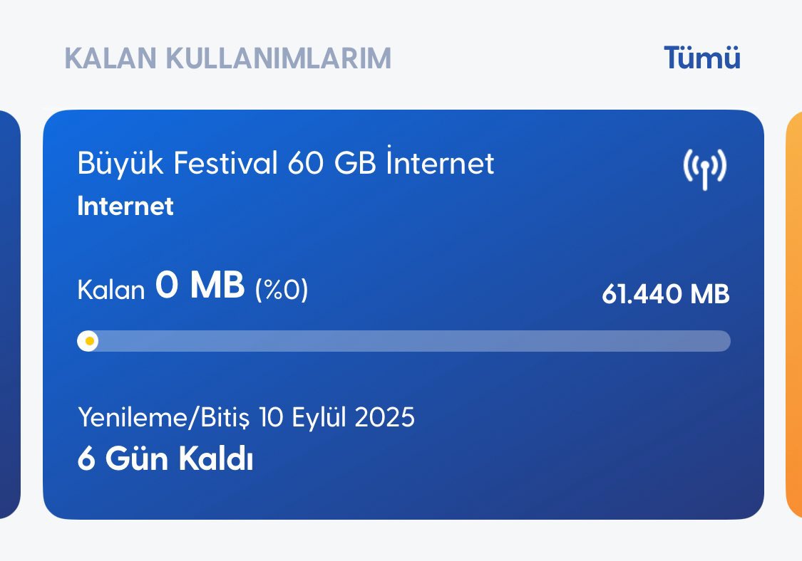 Turkcell kullanıcısı bir takipçimiz:

“Turkcell’den kullanmış olduğum hattımda bulunan 60 GB internetim 24 gün içinde bitti. Günün yaklaşık 13 saatinde ev ve ofisimde telefonum wifiye bağlı olduğu halde internet tükendi.”