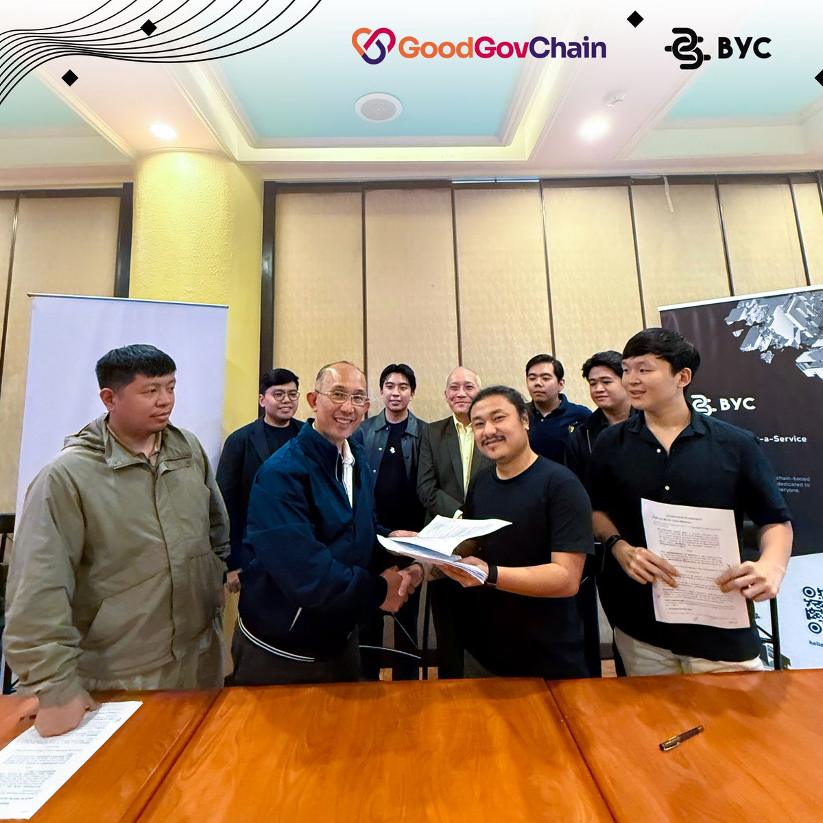 BYCVentures's tweet photo. From budgets and procurement to full infrastructure projects, every record matters.

Through BayaniChain’s Digital Public Asset (DPA) Framework, public records can be transformed into secure, auditable digital assets, all verifiable on blockchain. This gives citizens access to information with confidence, knowing it cannot be tampered with.

Today marks an important step forward: we’ve officially signed a Memorandum of Agreement with Mayor Benjamin Magalong and the City of Baguio to begin piloting GoodGovChain, a blockchain-powered governance platform.

This partnership is just the beginning! Together, we’re building the foundation for transparency, accountability, and citizen trust in government systems. 🇵🇭