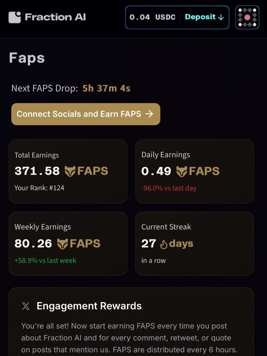 Web3_Boss (@web3_boss) on Twitter photo In <a href="/FractionAI_xyz/">Fraction AI</a> every post you make, every comment you drop, and every day you show up… earns you $FAPS.
It’s fun, it’s rewarding, and it’s building a decentralized future where we the people own the intelligence we help create.
FractionAI is the leading & future of AI
🫡 In <a href="/FractionAI_xyz/">Fraction AI</a> every post you make, every comment you drop, and every day you show up… earns you $FAPS.
It’s fun, it’s rewarding, and it’s building a decentralized future where we the people own the intelligence we help create.
FractionAI is the leading & future of AI
🫡