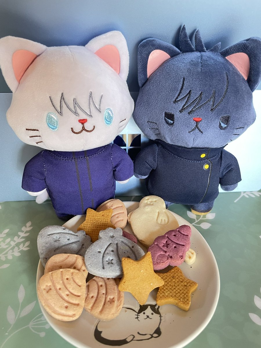 先月の頂き物の中から、カラフルカワイイ海のクッキーをさとめぐにゃんに献上。

(かぼちゃ風味しっかりの★が特に美味しかった😋)