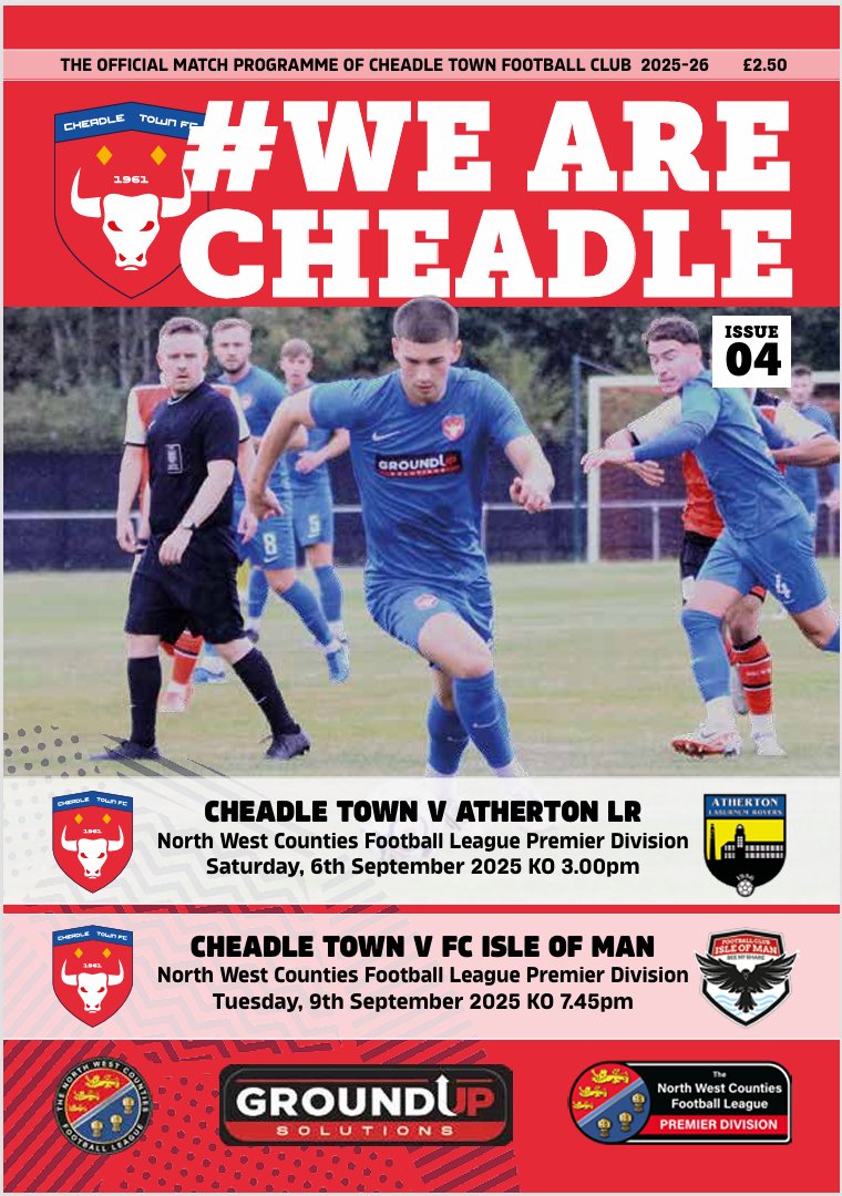 📖 Don’t forget to grab your copy of #WeAreCheadle our matchday programme!

While many clubs have gone digital, we’re proud to keep the tradition of a printed programme alive. For just £2.50, you can enjoy a proper keepsake and help ensure it continues for another season.