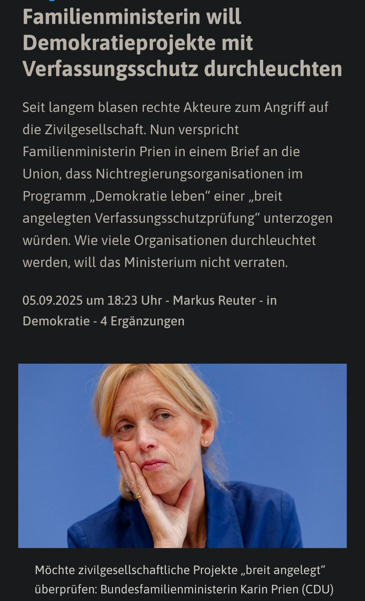 So ist das bei der Union: Statt Verfassungsfeinde zu bekämpfen, bekämpft sie die Feinde der Verfassungsfeinde.