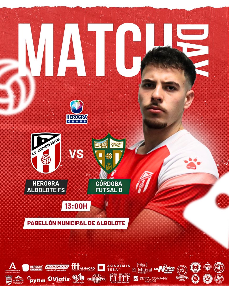 ⚔️ 𝗠𝗔𝗧𝗖𝗛 𝗗𝗔𝗬

🆚 Córdoba Futsal B
🏟 Pabellón Municipal de Albolote
⏰ 13:00h

❤️🤍🖤

#SomosAFS #VamosAlbolote