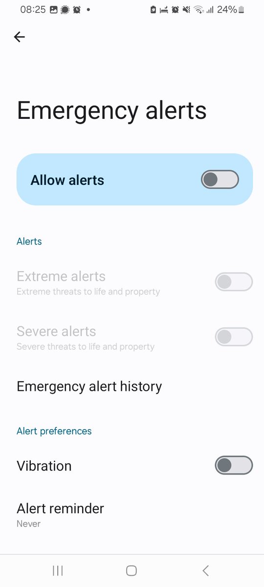 If you have an android phone and don't want the government disturbing the peace of your Sunday afternoon, or making you alarmed so they can control you more easily, or pretending they care about your safety and know what's best for you:
Here is how you turn emergency alerts off.