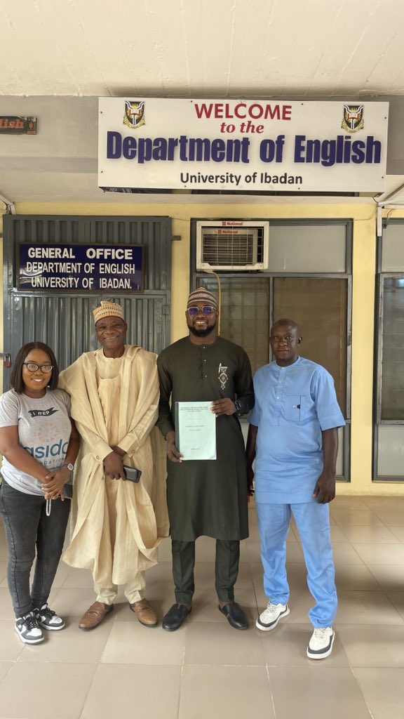 alamin34's tweet photo. There is always a reason to give thanks. Alhamdullilah for a successful defense of my PhD Thesis, titled " Performance Aesthetics and Gender Space in Waka and Kengbe of Ilorin, Nigeria", at the premiere University of Ibadan, Nigeria. https://t.co/jrZ1HEWVJS