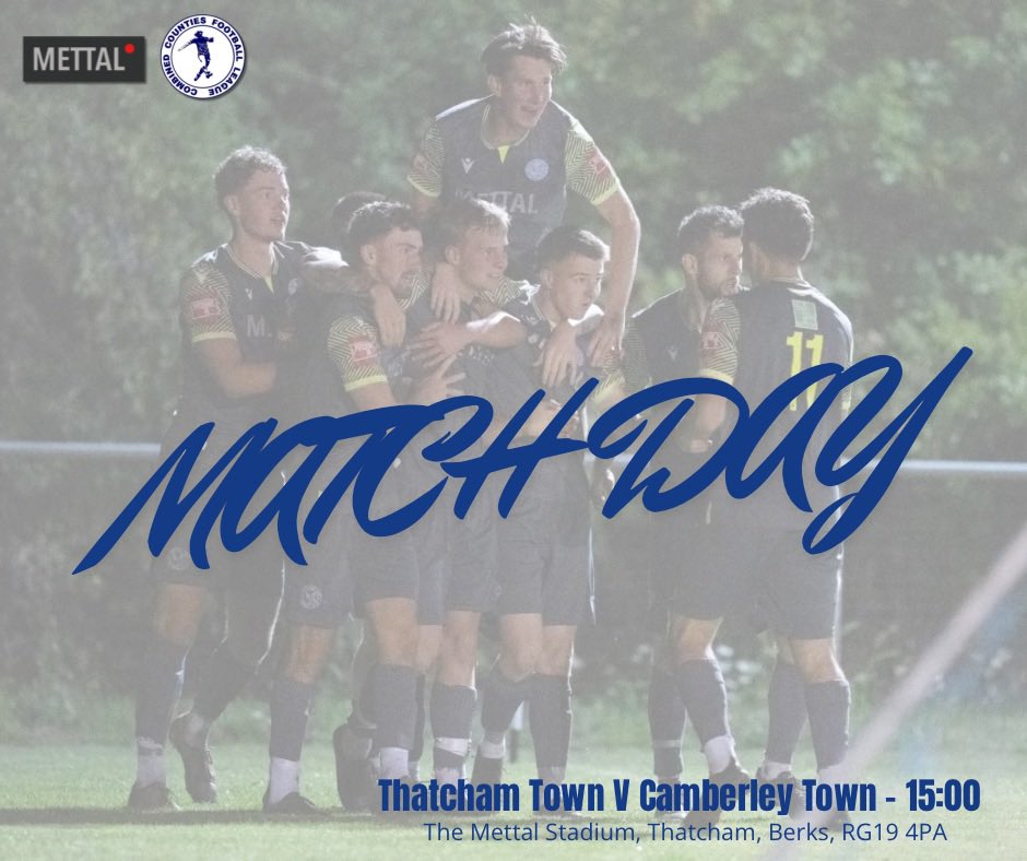 Thatcham Town FC (@thatcham_townfc) on Twitter photo ⚽️𝐌𝐚𝐭𝐜𝐡 𝐃𝐚𝐲⚽️
We’re back in action today as we take on <a href="/CamberleyTownFC/">Camberley Town</a>
Come down and get behind the lads for what promises to be an exciting clash!
⏰ 15:00
🎟️ £9 Adults/£5 Cons/ £2 U16’s
🍔 Tea Bar/Hot Food - Cash Only
🍺 Bar open 12:30
🔵⚪️ ⚽️𝐌𝐚𝐭𝐜𝐡 𝐃𝐚𝐲⚽️
We’re back in action today as we take on <a href="/CamberleyTownFC/">Camberley Town</a>
Come down and get behind the lads for what promises to be an exciting clash!
⏰ 15:00
🎟️ £9 Adults/£5 Cons/ £2 U16’s
🍔 Tea Bar/Hot Food - Cash Only
🍺 Bar open 12:30
🔵⚪️