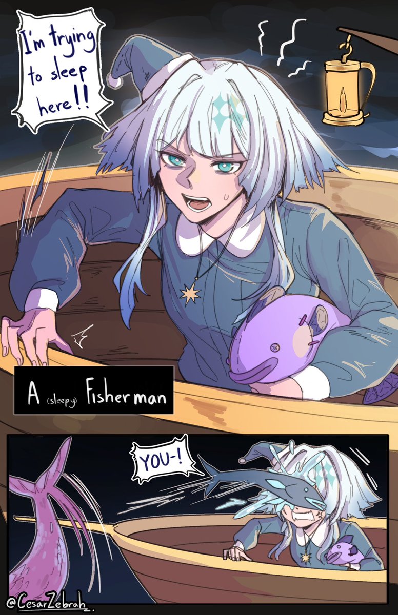 Sea creature &amp; Fisherman 

#HonkaiStarRail   #Cerydra #Hysilens #Cerysilens