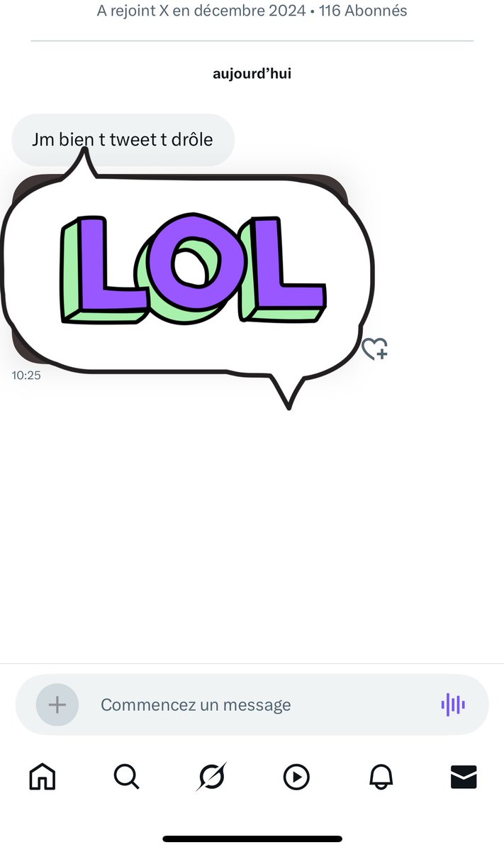 Et comment ça tu me dm avec « t’es drôle » + une VIDÉO en 4 K de ton zinzin de l’espace