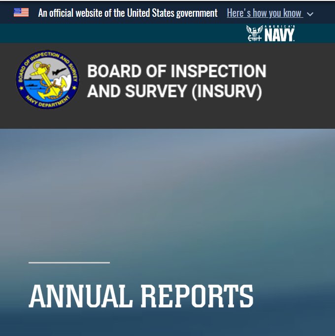 supbrow's tweet image. Regular reminder that the 2024 #INSURV report was due on 1 MAR 2025, per Title 10 US Code Sec 8674, but has not been published yet.
It must include, "an unclassified form that is releasable to the public without further redaction."
uscode.house.gov/view.xhtml?req…
All the Congressional…