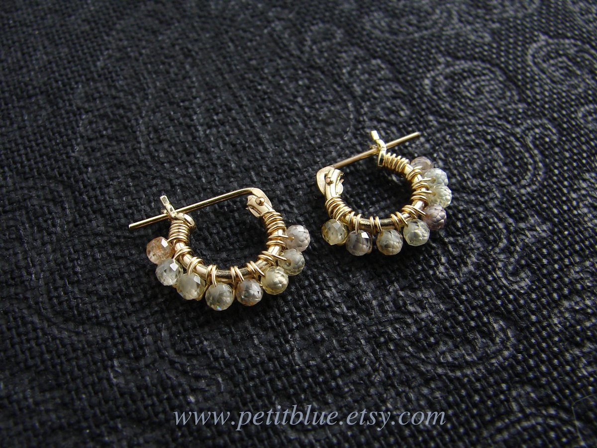 JewelryByMikako's tweet photo. Zircon Hoop Earrings ~ Multi Fall Color Zircon ~ 14K GF Hoop Earrings ~ Genuine Zircon Stones ~ Wire Wrapped Hoop Earrings https://t.co/jsKuAlqoTx #MiniHoop https://t.co/1UOFvCTnWJ