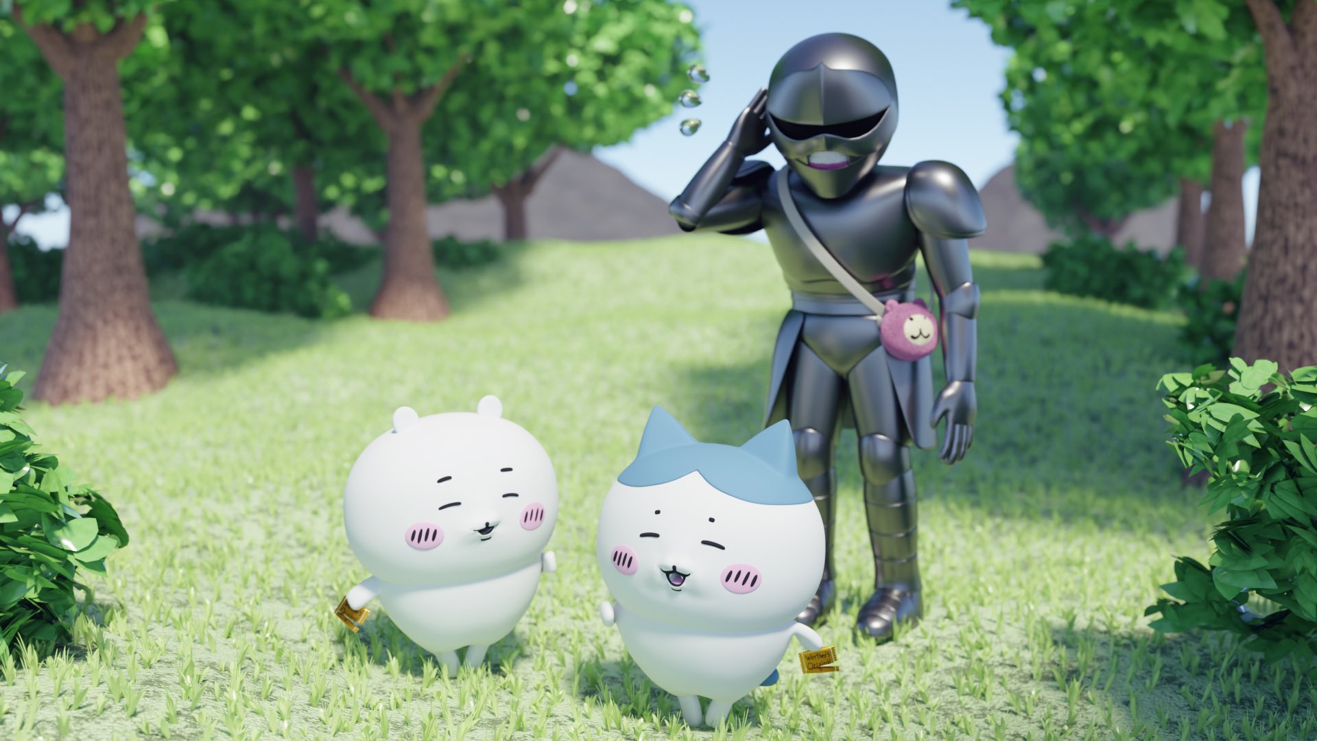 ちいかわとフォーデンが曲がり角でぶつかっちゃった(ちいデン) ちいかわ 泣いちゃったぬいぐるみ｜タイトーの5月のおすすめプライズ