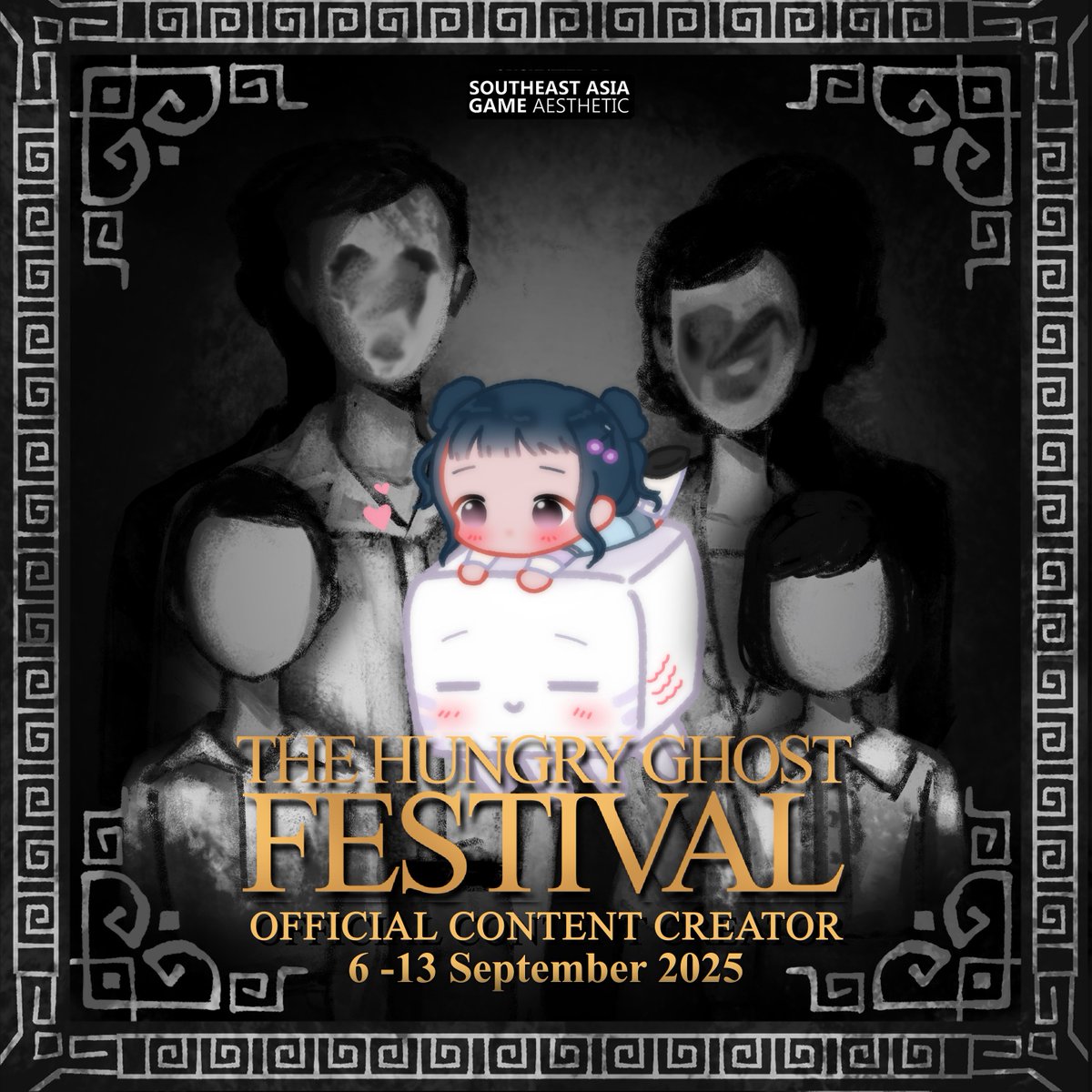 KiarinKey's tweet image. So honored to be part of the official Content Creator Program for The Hungry Ghost Festival 2025~! 👻✨
I’ll be covering some spooky horror games from the event starting Sept 6–13 🙇‍♀️
Big thanks to @SEAGamethetic for making this possible 💙
#HungryGhostFestival2025