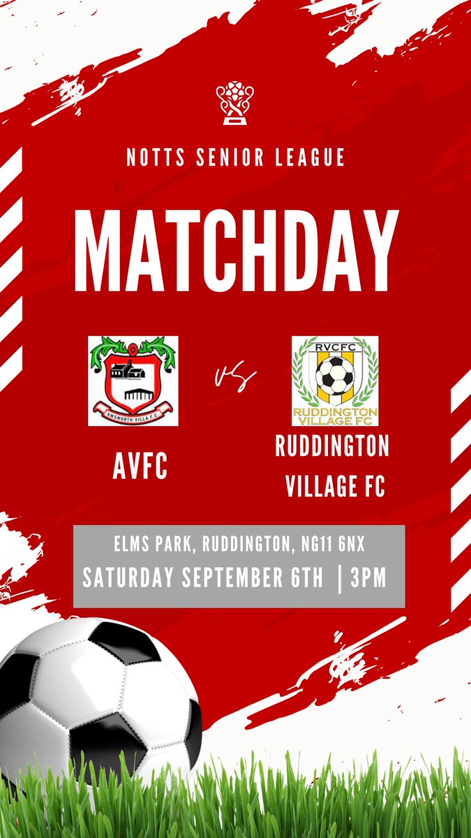 Awsworth Villa F.C (@awsworthvilla) on Twitter photo Matchday for Villa as we make the trip over to <a href="/RuddFc/">Ruddington Village FC</a> looking to make it 3 on the bounce 🔴⚪️
Our reserves have a home fixture today as they face table toppers <a href="/NottsCityRanger/">Notts City Rangers</a>
#utv Matchday for Villa as we make the trip over to <a href="/RuddFc/">Ruddington Village FC</a> looking to make it 3 on the bounce 🔴⚪️
Our reserves have a home fixture today as they face table toppers <a href="/NottsCityRanger/">Notts City Rangers</a>
#utv