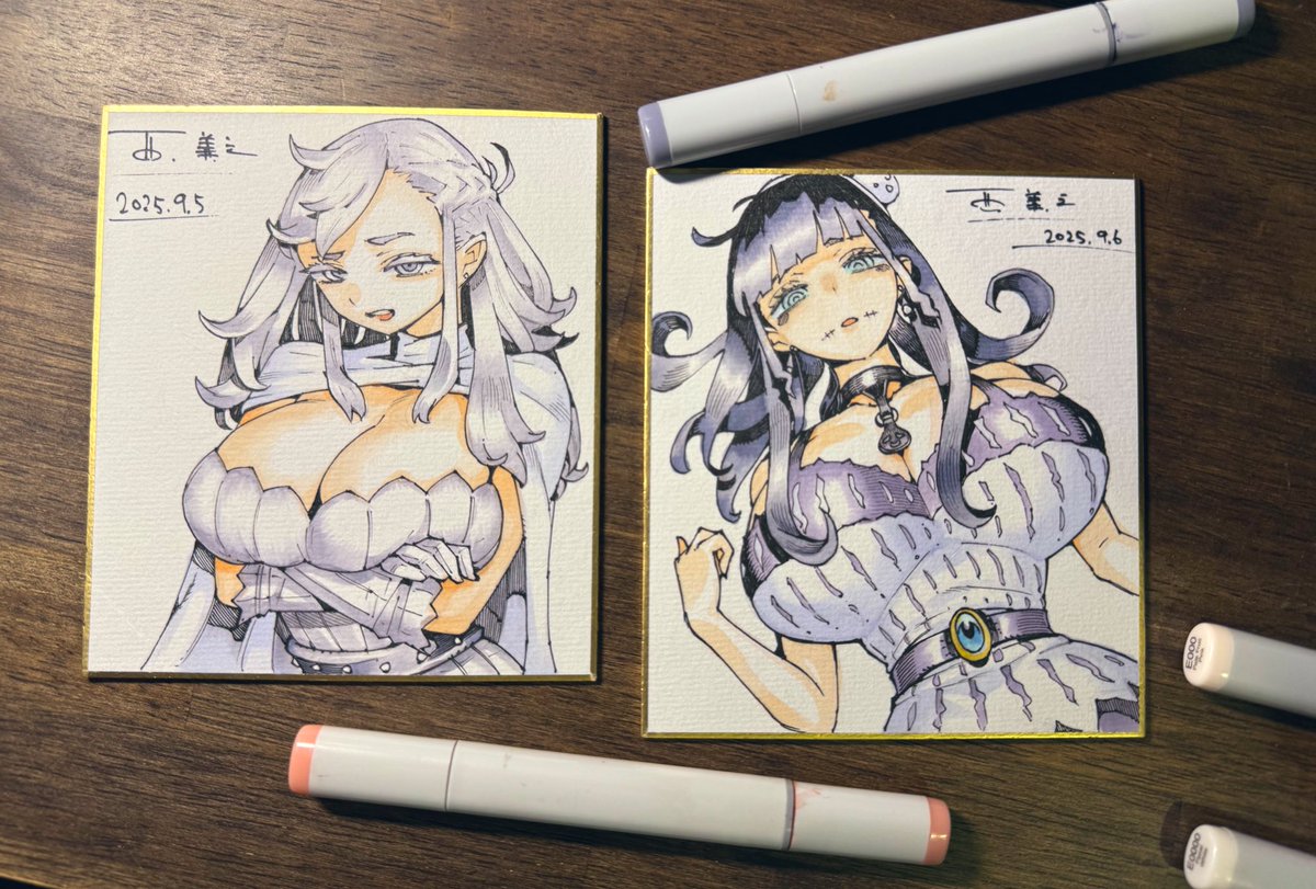 コミティアに持ってく色紙かけた