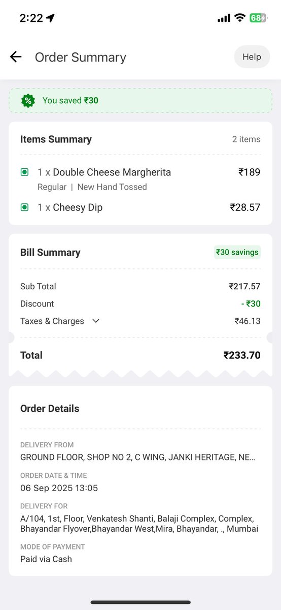 JayGoradia94's tweet photo. @dominos_india @dominos I ordered Pizza at 01:05pm and now its 2:23pm that means more than an hour. But the Pizza is not delivered yet. Store number is not reachable,Delivery boy phone is switch off.
Pathetic service ever https://t.co/aDv65djdC6