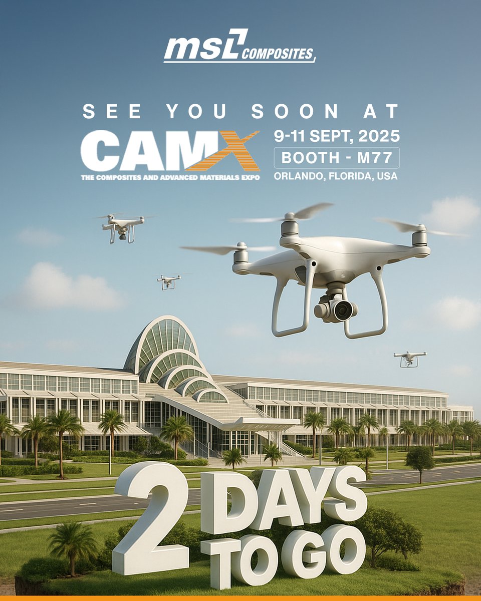 mslindianet's tweet photo. MSL Composites is heading to Orlando, September 9-11.
Stop by Booth M77 and say hello!
#CAMX2025 #Composites #AdvancedMaterials #Engineering #Innovation #Manufacturing #MSLComposites #MSLIndia #FRPParts #FRPComponents #AutomotiveInnovation #RailwaySolutions #CAMX https://t.co/YBv96F6vcM