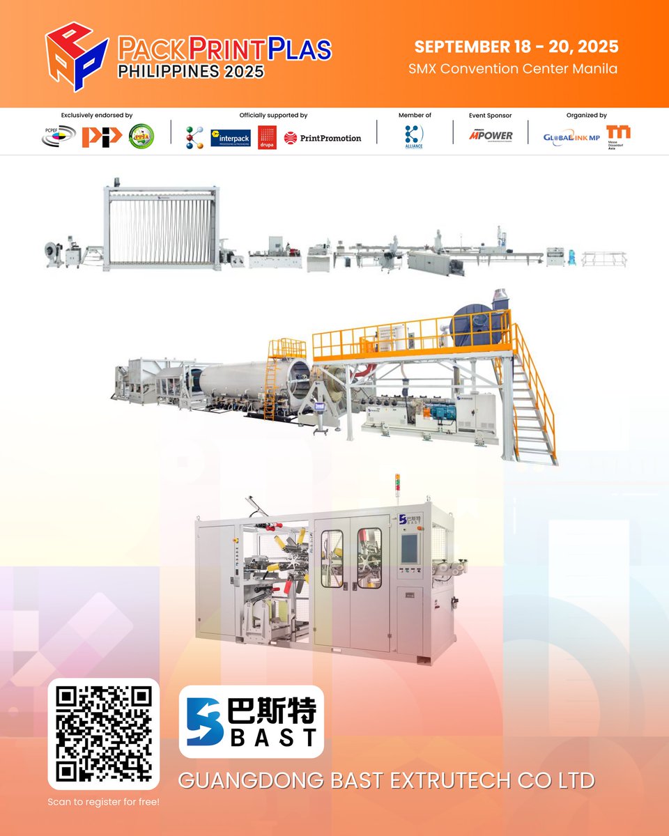 PackPrintPlas Philippines 2025🔥
🕑Mark September 18-20, 2025 on your calendars!
✨Visit us at Booth P08✨
-----------------------------
👉 bastextrusion.com
💌 frank@bestextrusion.com
#PackPrintPlasPhilippines #film #flexiblepackaging #flexifilms #extrusion #bastextrutech