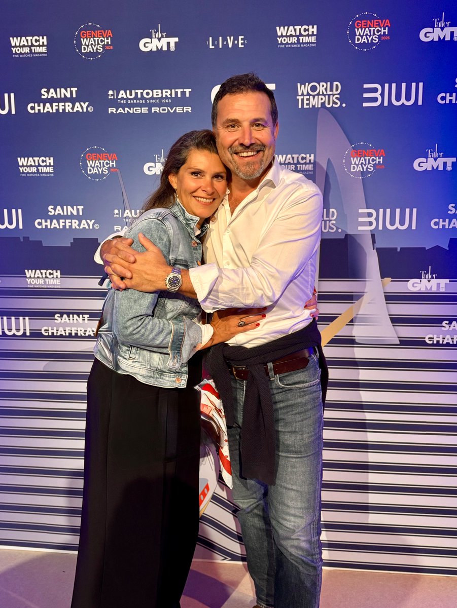 With Pia (Claude Meylan) 😍
Happy 25th anniversary to GMT Magazine.
Thank you, Brice, for the party.
Geneva Watch Days 2025