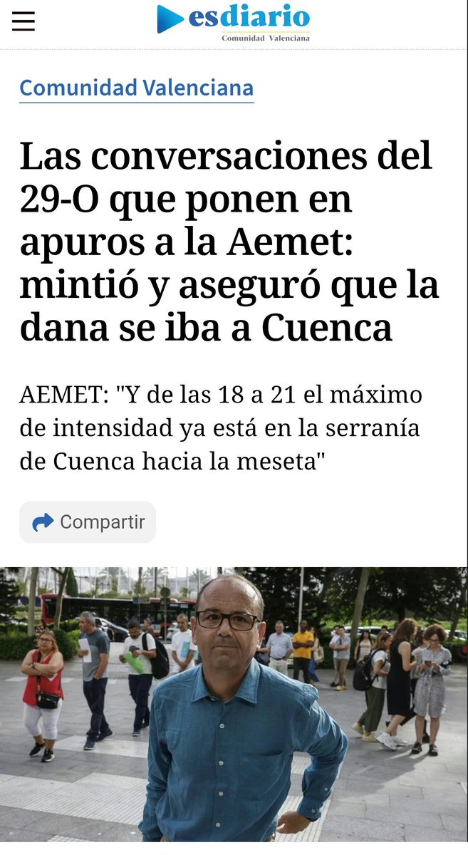 El jefe de la AEMET en Valencia mintió al Senado: hasta en 3 ocasiones trasladó a Emergencias que la DANA iba hacia Cuenca