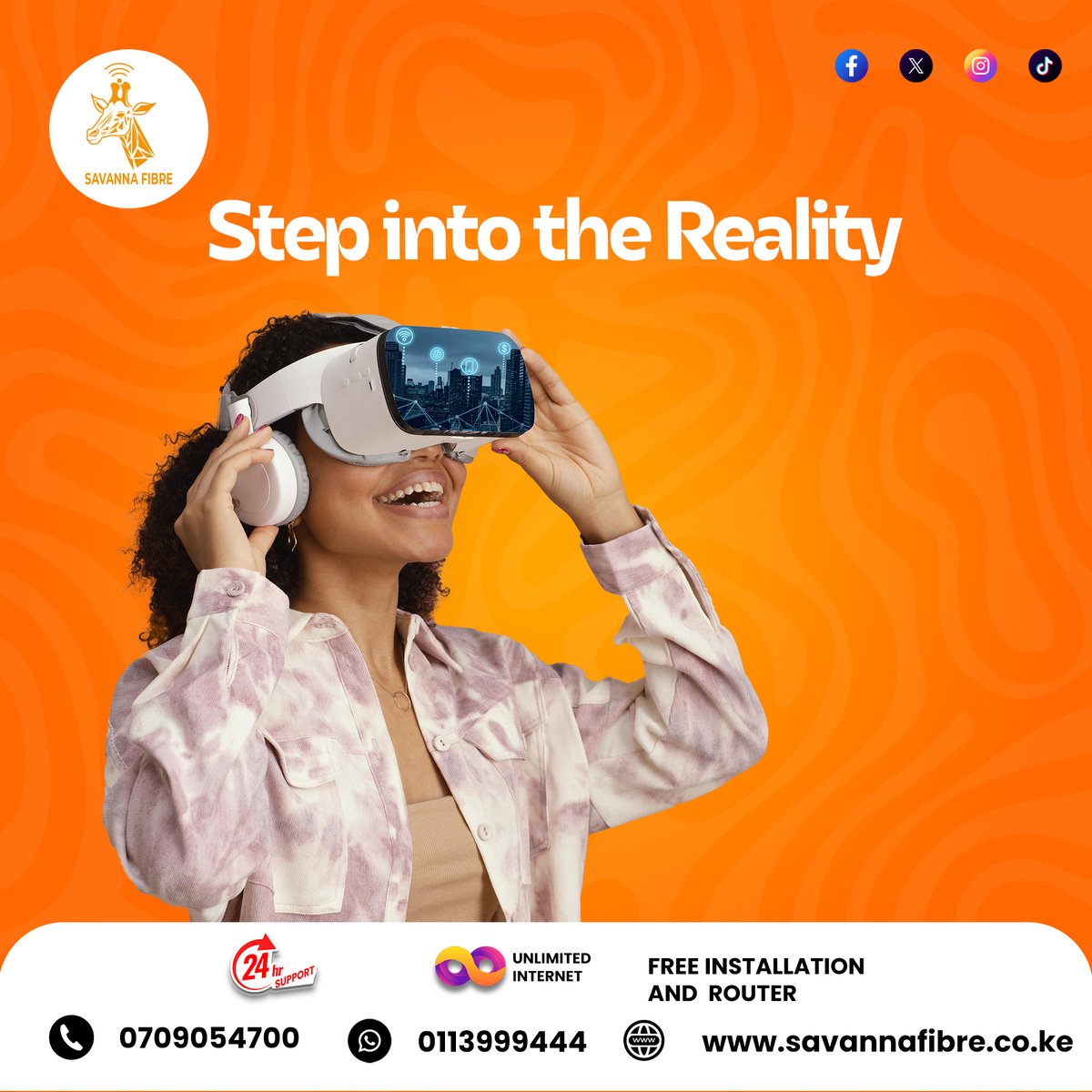 savannafibreke's tweet image. 🚀 Step Into Reality with Savanna Fibre
Where speed meets simplicity, and connection feels effortless. 💡
#SavannaFibreke #KenyaConnected #UnlimitedSpeed #FastInternetKe #digitalkenya