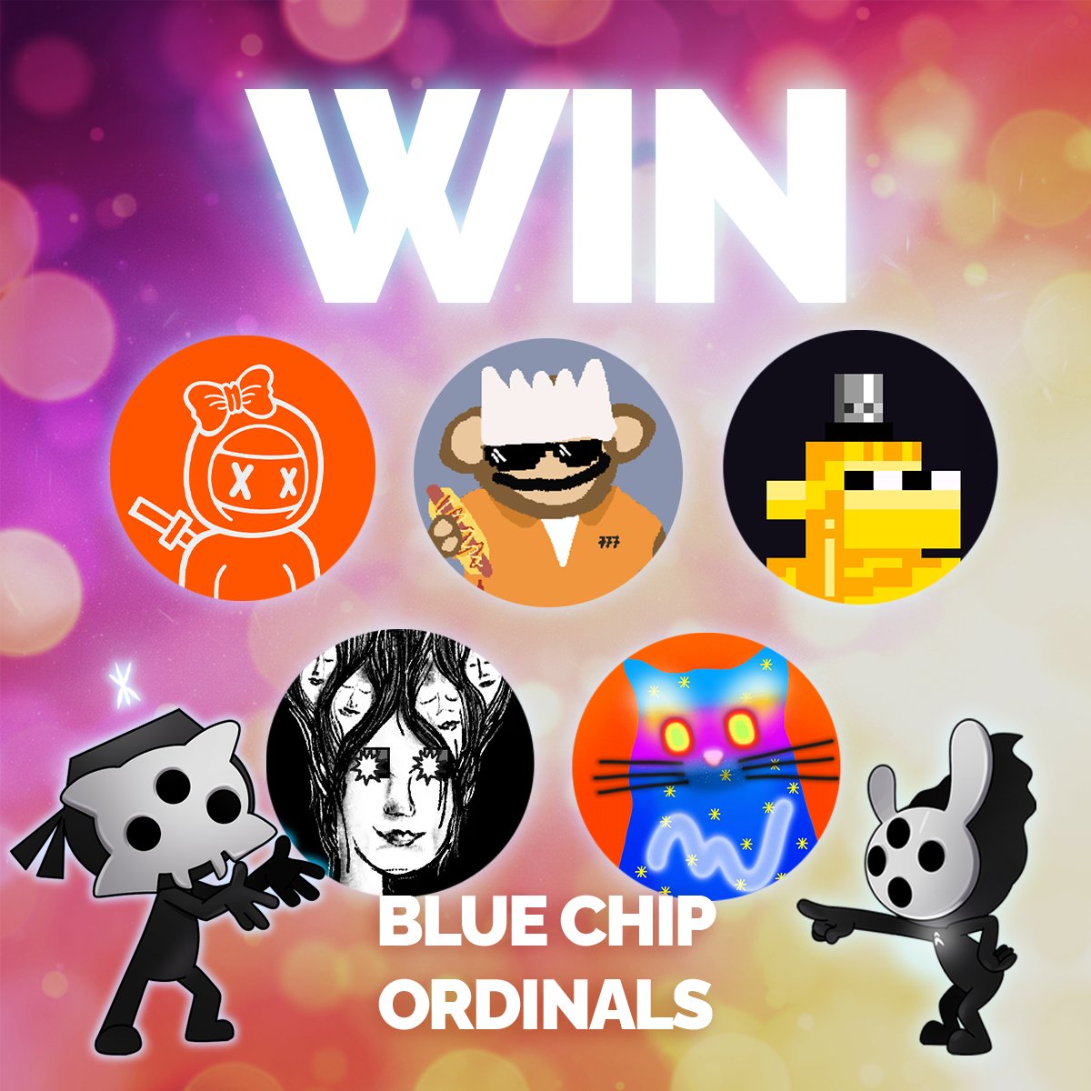 Blue-chip Bitcoin history up for grabs. 🟧
<a href="/Pizza_Ninjas/">Pizza Ninjas</a> <a href="/BitcoinPuppets/">Bitcoin Puppets Community</a> <a href="/nodemonkes/">NodeMonkes ◉</a> <a href="/OrdinalMaxiBiz/">Ordinal Maxi Biz (OMB)</a> <a href="/QuantumCatsXYZ/">Quantum Cats | BIP-420🐱</a> 

Mint a Runeling 
🔸1 Runeling = 1 entry into the $1M+ Giveaway.
🔸Will you be the one to claim it?

👉 magiceden.io/ordinals/launc…