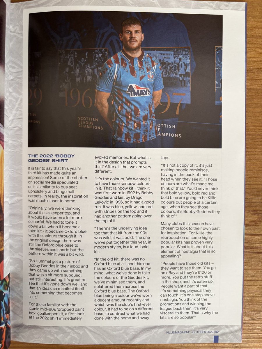Just found the interview I did with the Killie Magazine in 2022 if anyone wants a read about who I am and what I do.