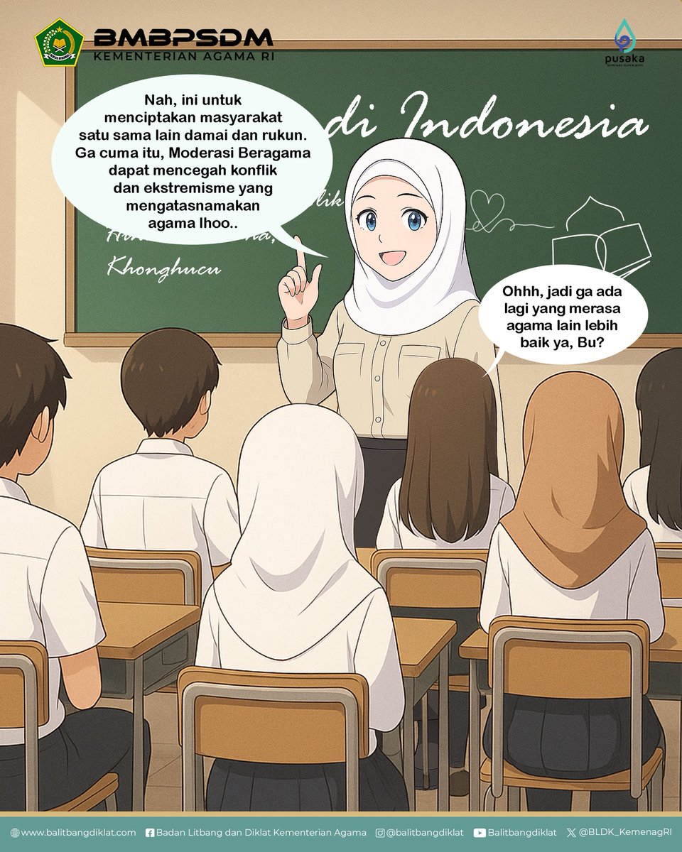 moderat_idn's tweet image. Salam #SahabatReligi

Masih ada yang bertanya-tanya ga sih apa itu Moderasi Beragama?

Sini-sini Bu Minji jelasin🤩

#BMBPSDM
#KemenagRI
#ModerasiBeragama
#KitaSemuaSama
#ExellenceIsOurTradition