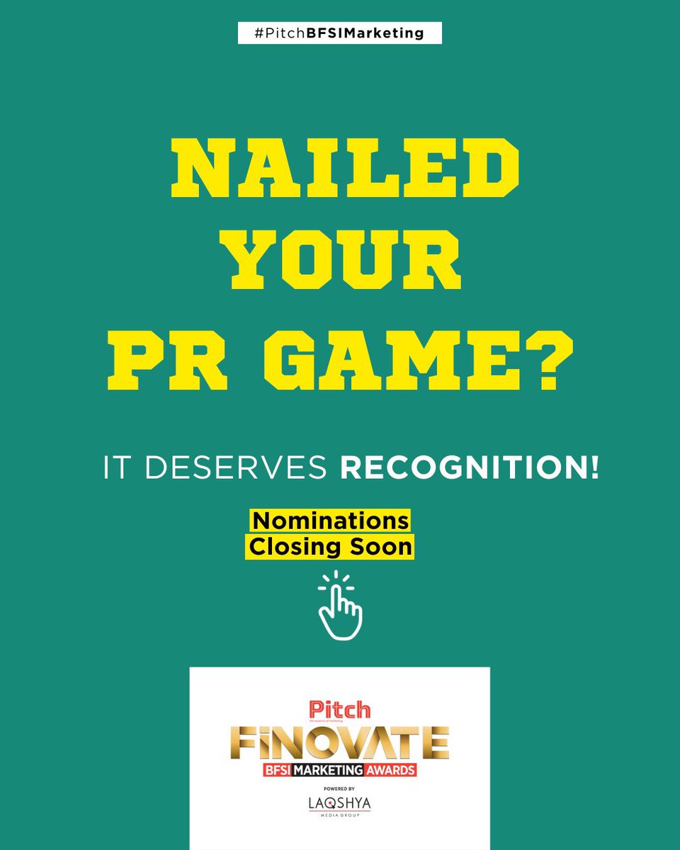 e4mtweets's tweet image. Are YOU the force behind BFSI’s biggest PR triumphs?
🏆 Compete for glory at the BFSI Awards 2025 and earn the recognition you deserve.
Nominate now: bit.ly/4fZ9Uxs

#PitchBFSIMarketing #BFSIAwards #e4mAwards