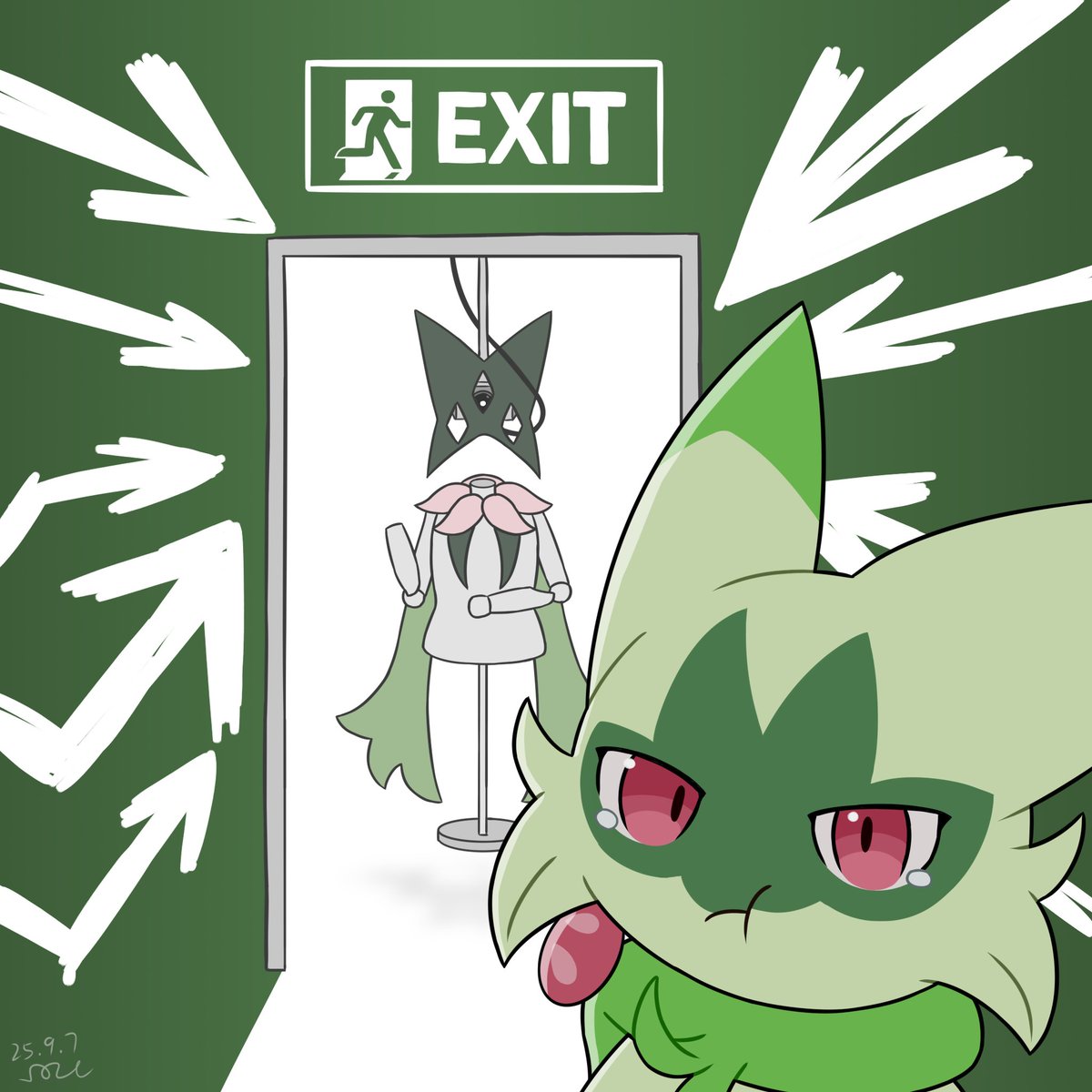 キライな色の服で着飾って
本家：Panopticon - r-906

#ポケモンイラスト #ニャローテの日  #ニャローテ