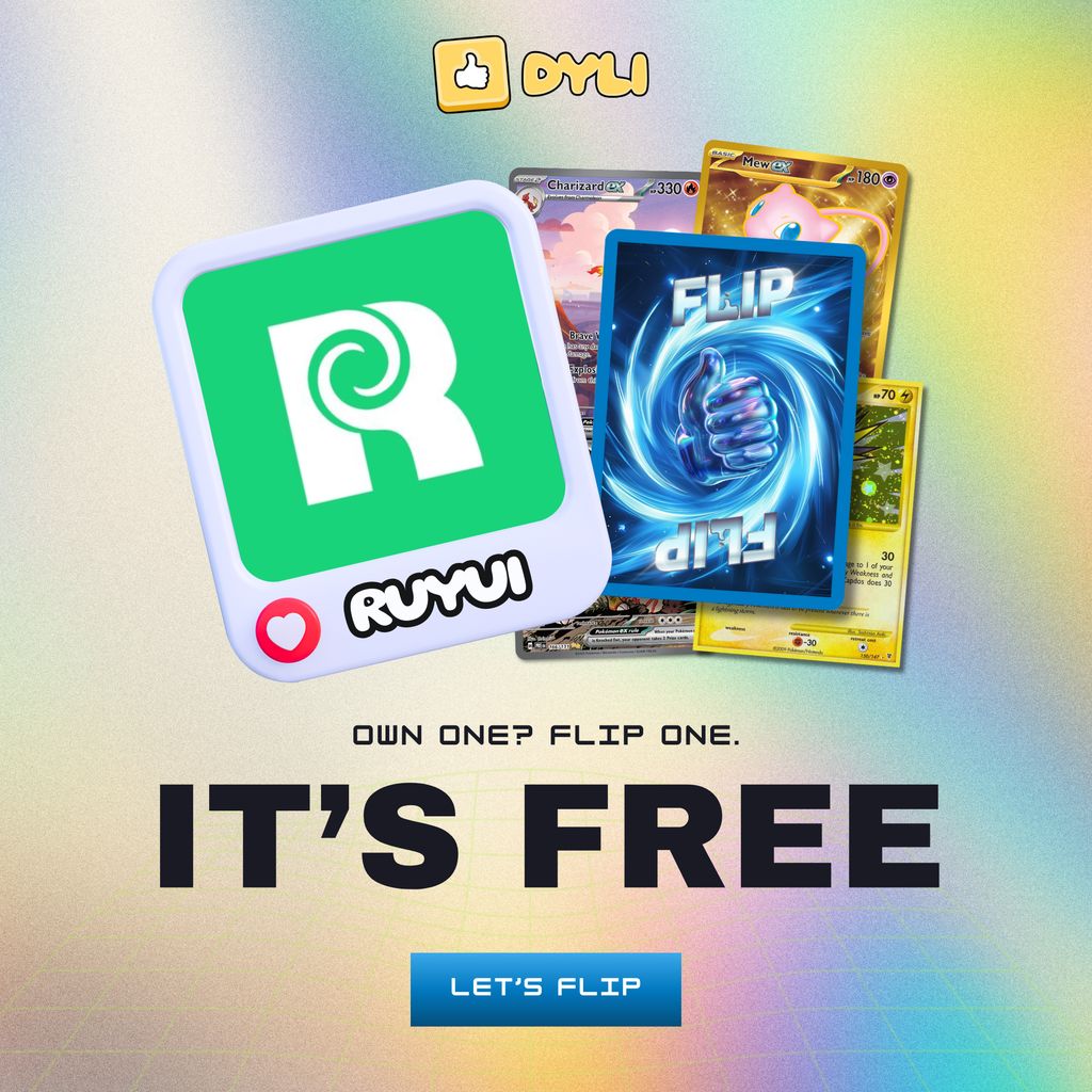 dyli_io's tweet photo. Hey @RuyuiStudios, have you had your daily flip?

Ruyui holders can claim a free Pokémon Flip on DYLI now. Is your Ruyui staked? Enjoy DOUBLE the diamonds!

One click, one flip, one shot at a grail.

Details below 👇 https://t.co/oMBT7QRJNQ