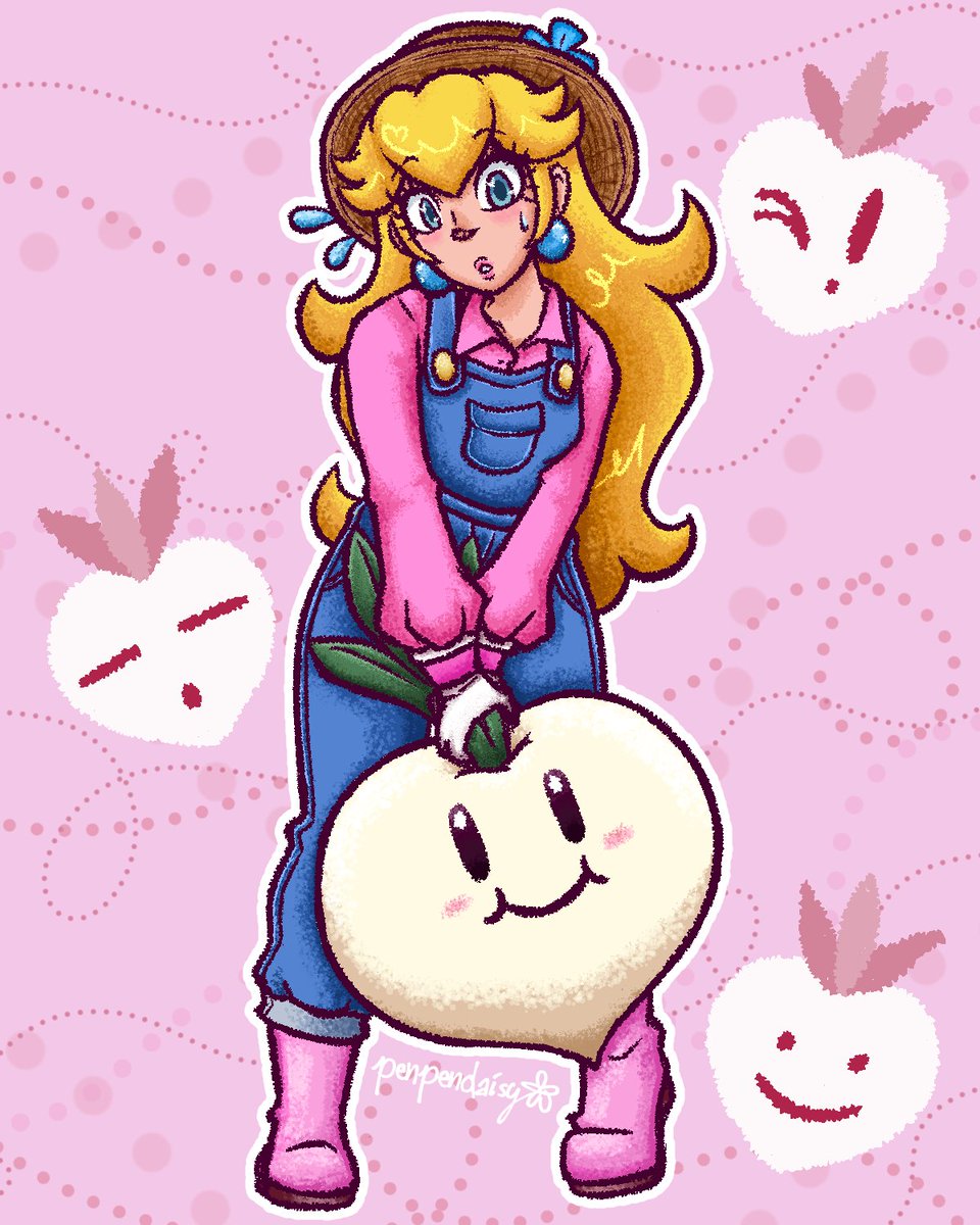 penpendaisy's tweet image. Here’s my contribution for @peachydeni ‘s collab on Instagram for Princess Peach’s outfits in Mario Kart World!! I had the honor to draw Farmer Peach! ☺️
#supermario #mariokart #mariokartworld #princesspeach #farmerpeach #collab
