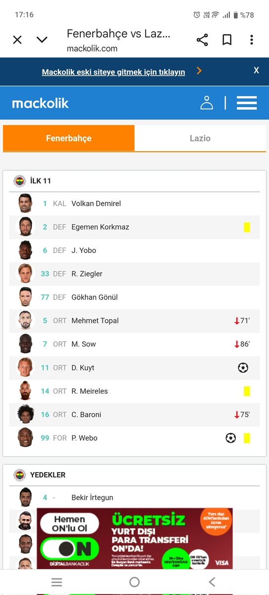 EnesSertac's tweet photo. @yagosabuncuoglu Savunmacı Aykut kocaman in Avrupa kupası çeyrek finalinde lazioyu elerken sol açık Sow, sağ açık Kuyt çıktığı maç. Anlamazlar. https://t.co/vMpAUe176P