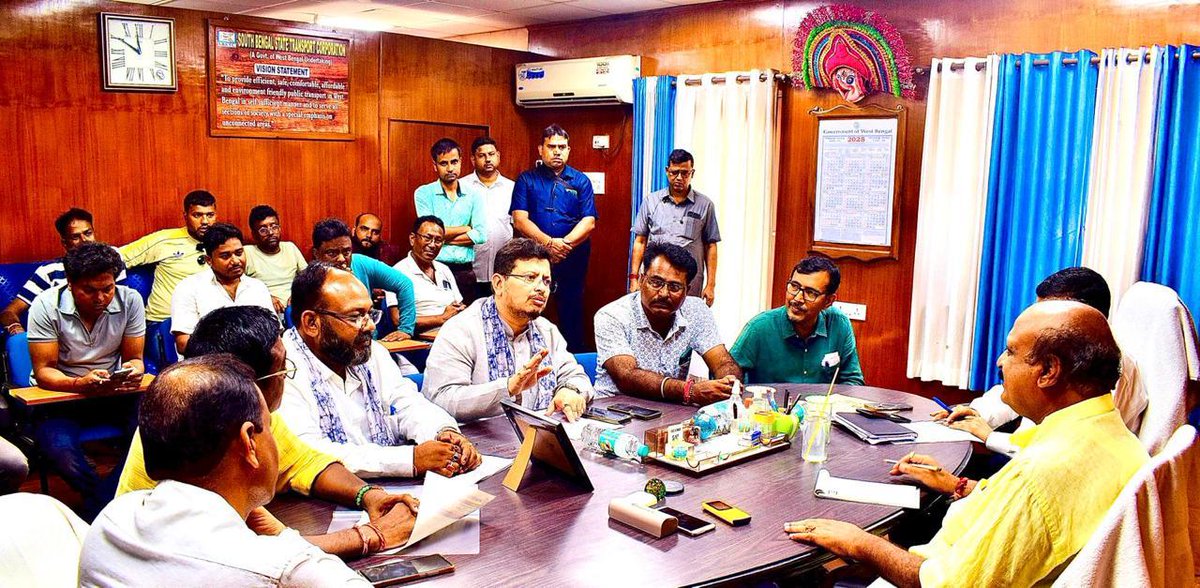 inttucwb1's tweet image. আজ দুর্গাপুরে INTTUC অনুমোদিত দক্ষিণবঙ্গ রাষ্ট্রীয় পরিবহণ সংস্থা এমপ্লয়িজ অ্যাসোসিয়েশনের পক্ষ থেকে দক্ষিণবঙ্গ রাষ্ট্রীয় পরিবহণ সংস্থার চেয়ারম্যানের কাছে ডেপুটেশন কর্মসূচি।

@MamataOfficial @abhishekaitc @AITCofficial @RitabrataBanerj @SANDEEPBASU11